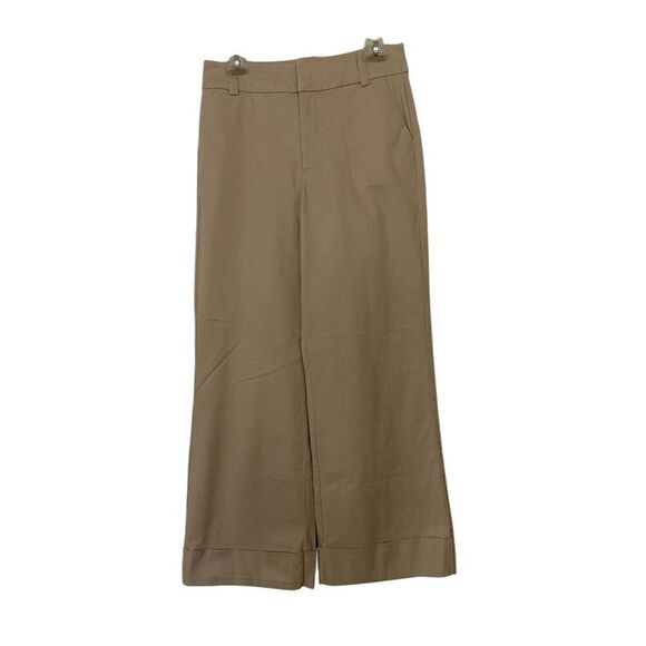 A New Day Wide Leg Chino Trousers Tan Casual Pants Size 6 - Picture 1 of 12